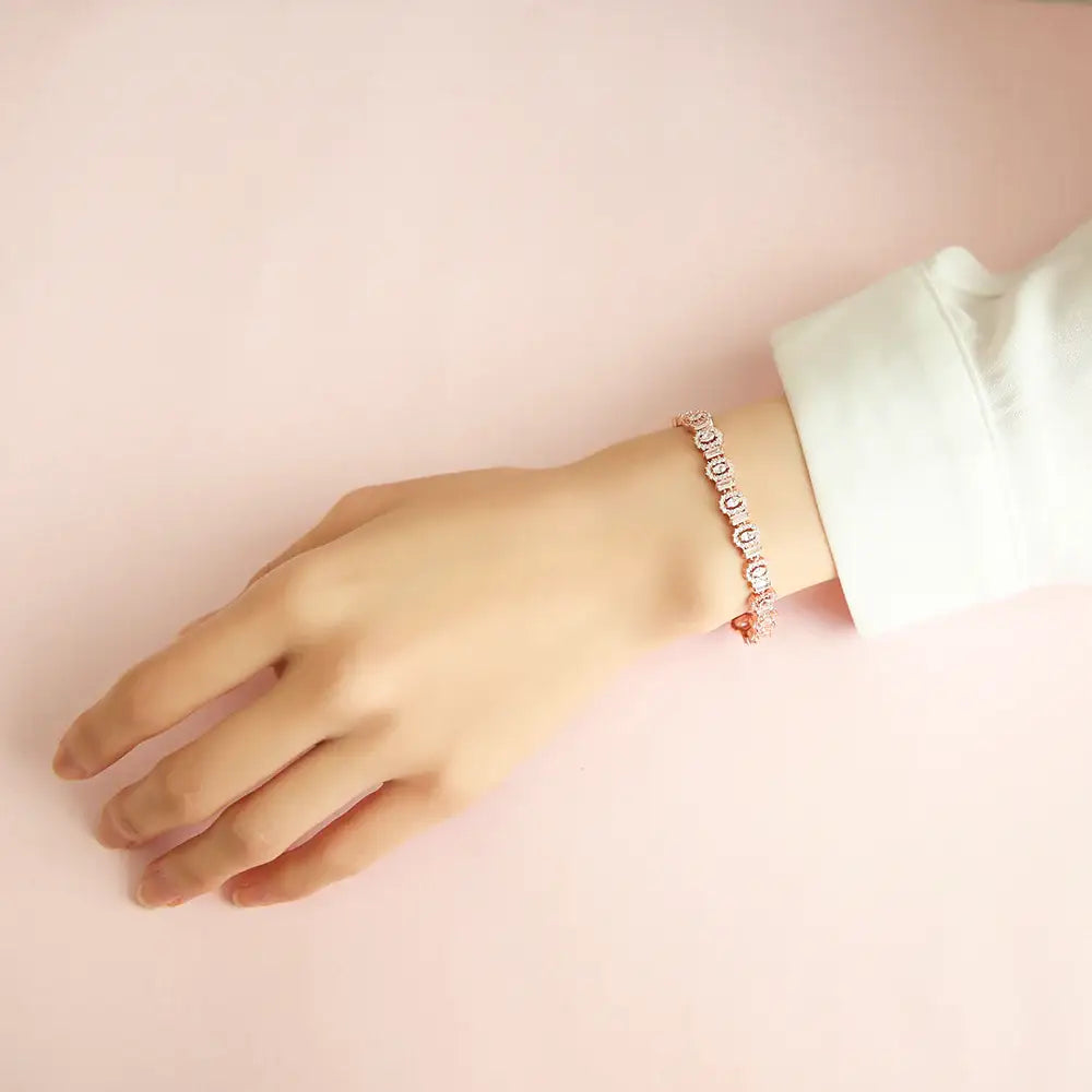 OST - Elegance Cubic Rose Gold Bracelet - OST - Jewelry - Harumio