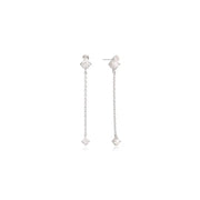 OST - Long Chain White Cubic Drop Earrings - OST - Jewelry - Harumio