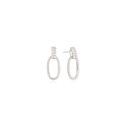 OST - Cubic Round Line Silver Earrings - OST - Jewelry - Harumio