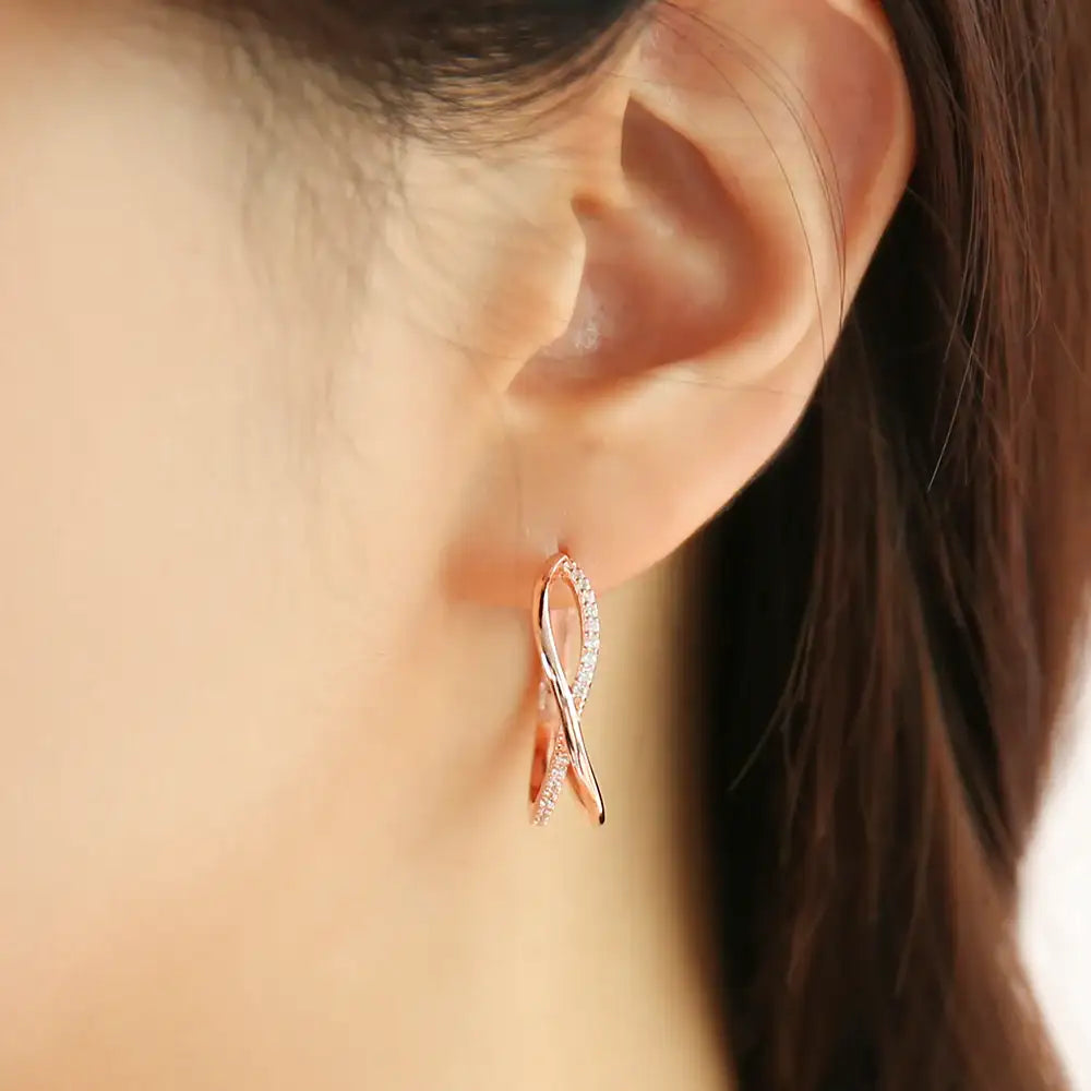 OST - Mobius Curved Double Ring Earrings - OST - Jewelry - Harumio