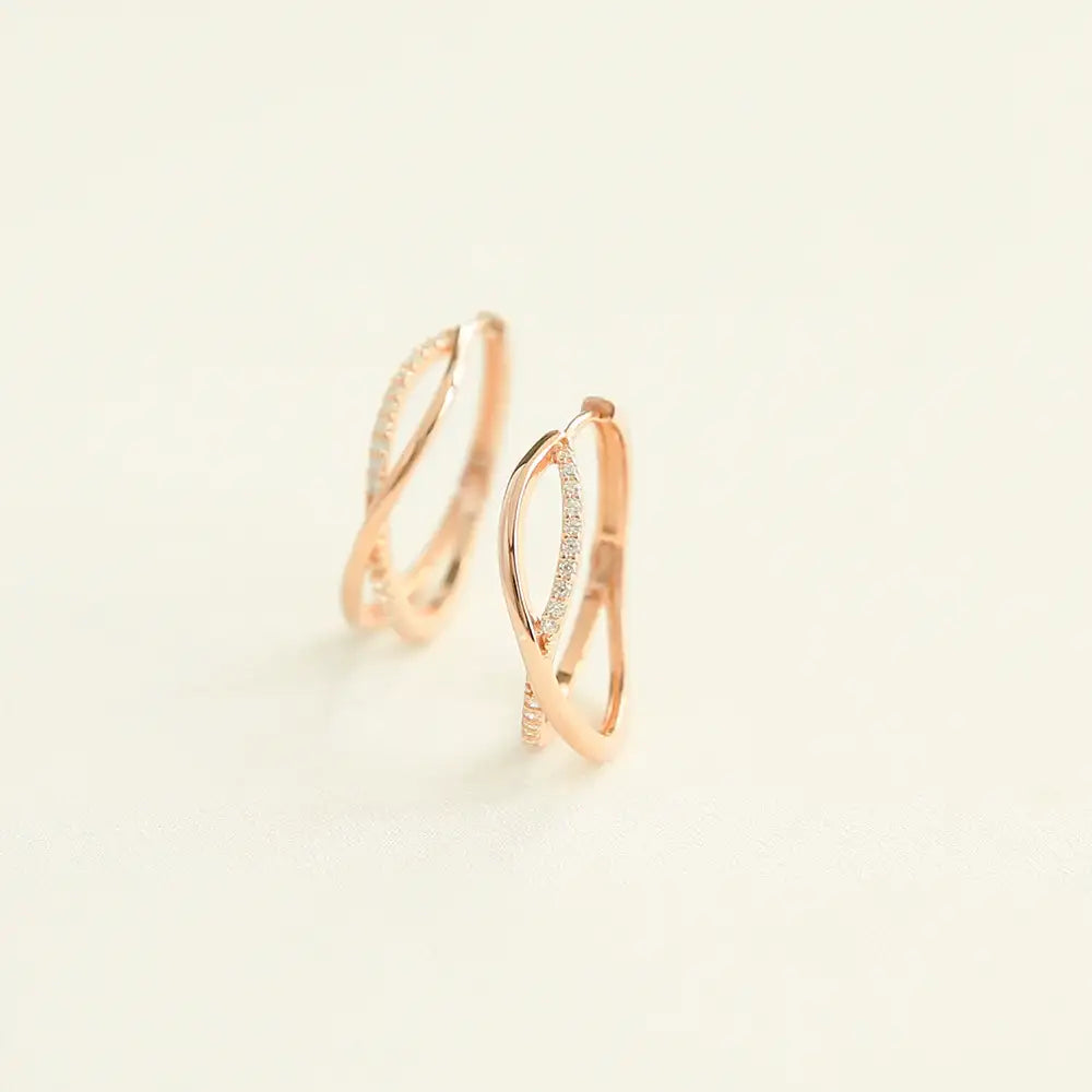OST - Mobius Curved Double Ring Earrings - OST - Jewelry - Harumio