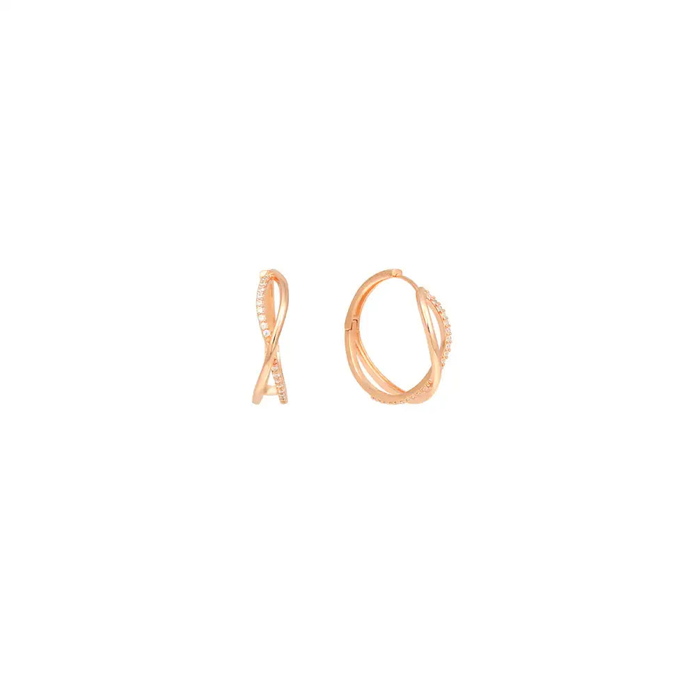 OST - Mobius Curved Double Ring Earrings - OST - Jewelry - Harumio