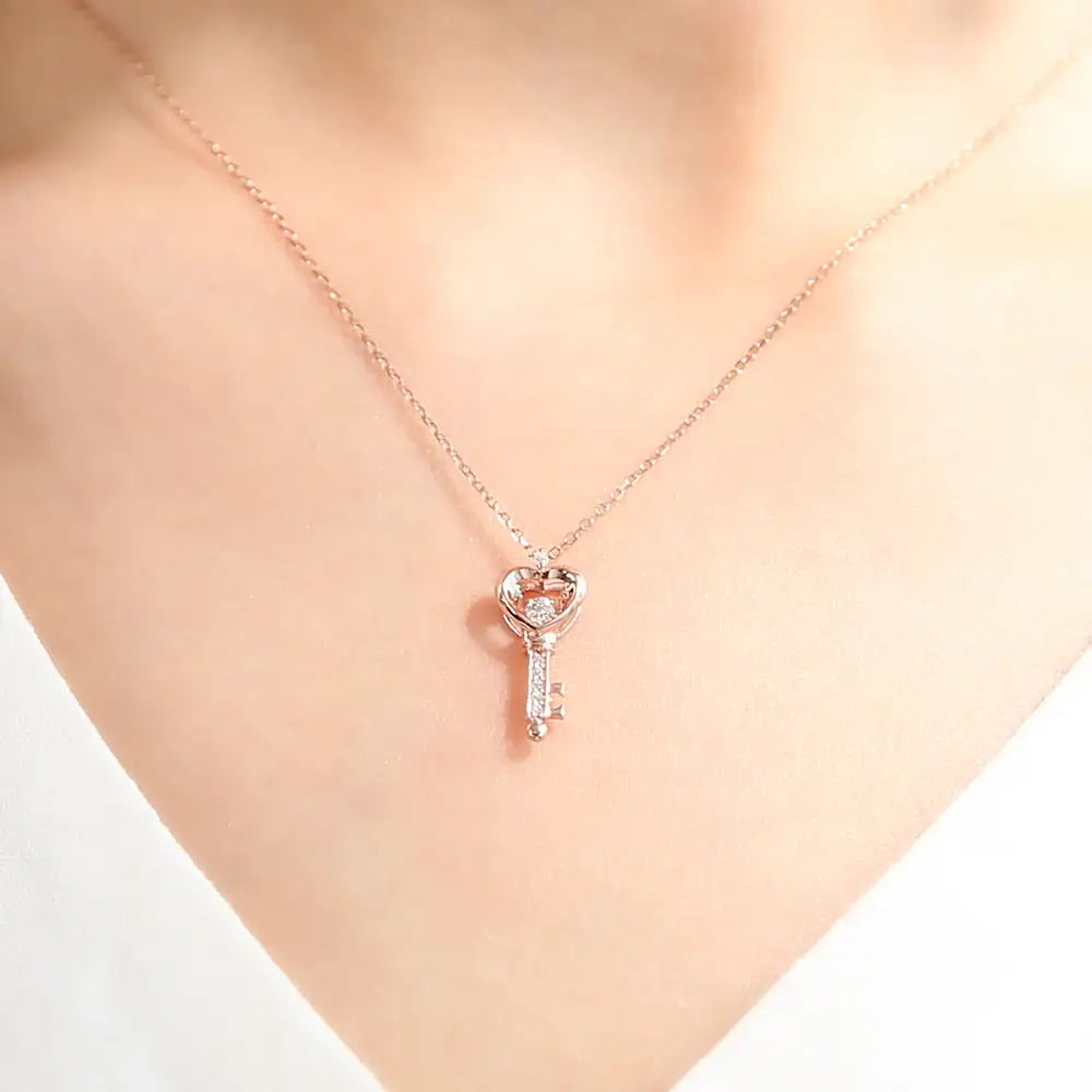 OST - Love Key Rose Gold Necklace - OST - Jewelry - Harumio