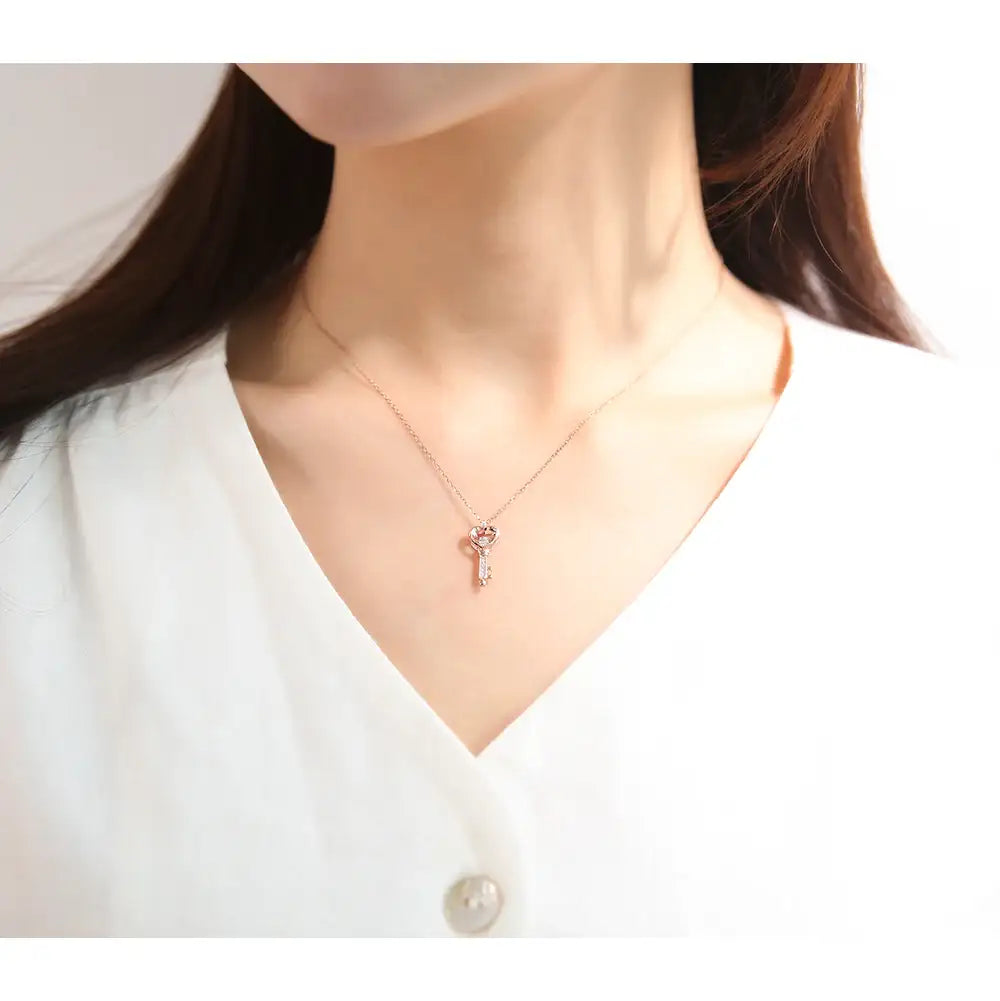 OST - Love Key Rose Gold Necklace - OST - Jewelry - Harumio