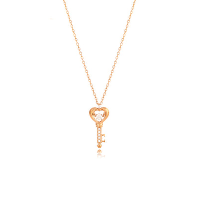 OST - Love Key Rose Gold Necklace