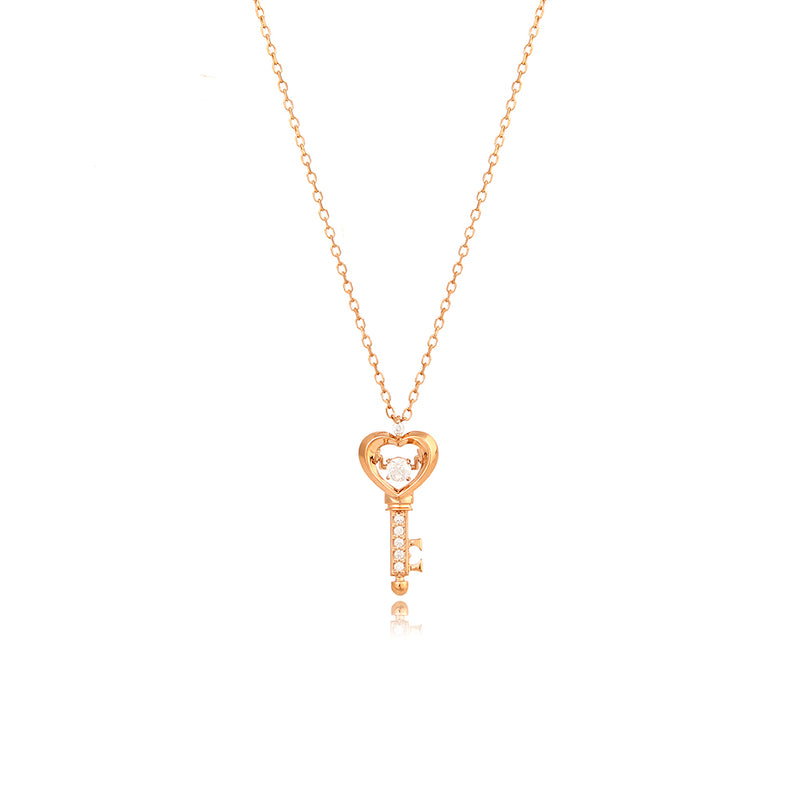 OST - Love Key Rose Gold Necklace