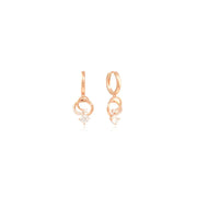 OST - Flaring Ring Rose Gold One Touch Earrings - OST - Jewelry - Harumio