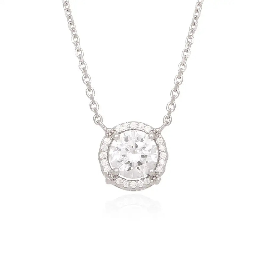OST - Brightly Shining White Cubic Silver Necklace - OST - Jewelry - Harumio