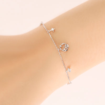 OST - Summer Blue Star Silver Bracelet