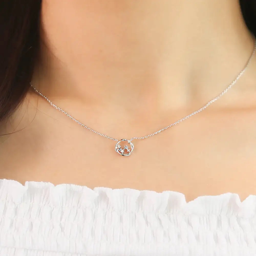 OST - Summer Blue Star Ring Type Silver Necklace - OST - Jewelry - Harumio