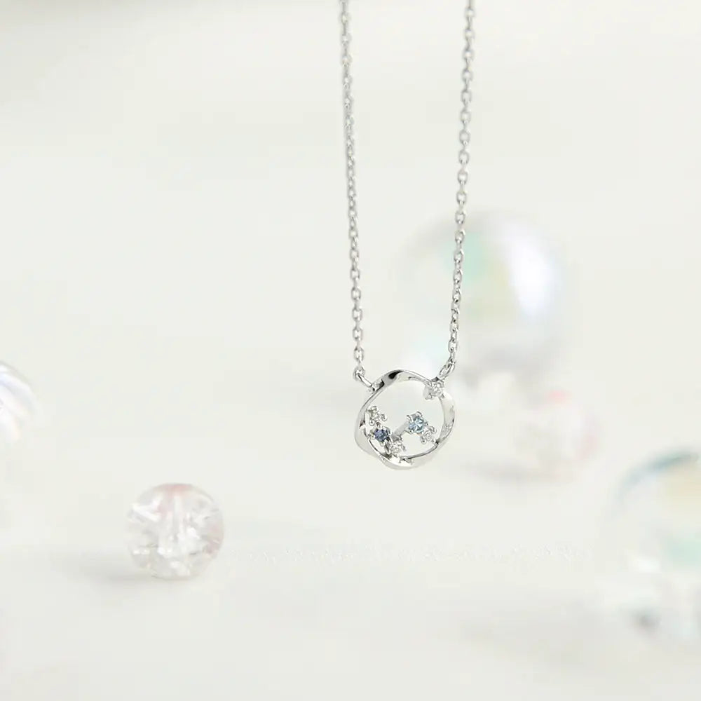 OST - Summer Blue Star Ring Type Silver Necklace - OST - Jewelry - Harumio