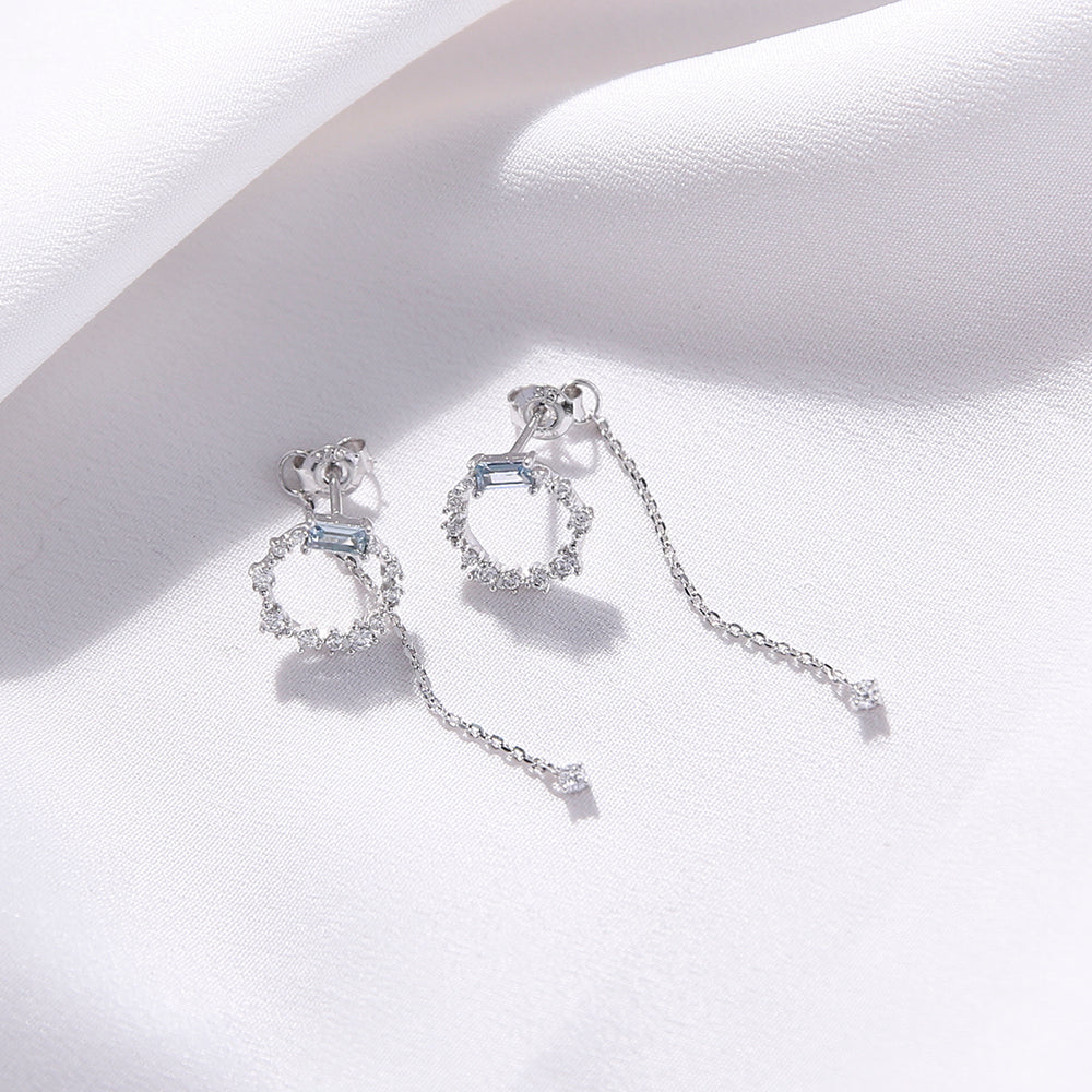 OST - Summer Aqua Silver Earrings
