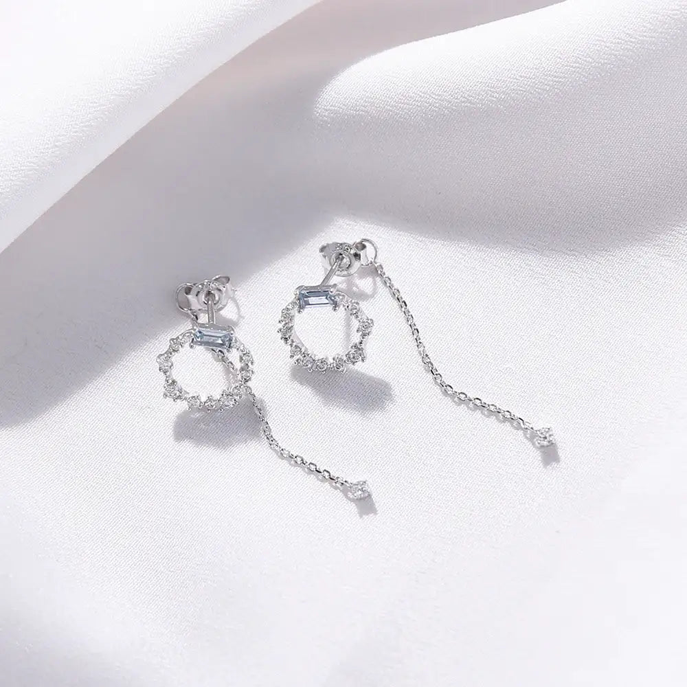 OST - Summer Aqua Silver Earrings - OST - Jewelry - Harumio