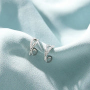 OST - Double Curved Half Ring Silver Earrings - OST - Jewelry - Harumio