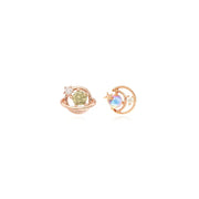 OST - Peridot Rose Gold Planet Steel Ear Pierce (August) - OST - Jewelry - Harumio
