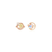 OST - Citrine Rose Gold Planet Ear Pierce (November) - OST - Jewelry - Harumio