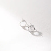 OST - Transparent Round Ring Silver Earrings - OST - Jewelry - Harumio