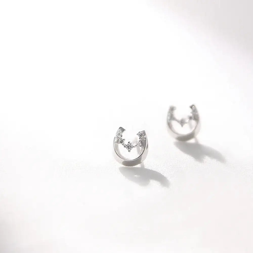 OST - Lucky Horseshoe Shining Silver Earrings - OST - Jewelry - Harumio