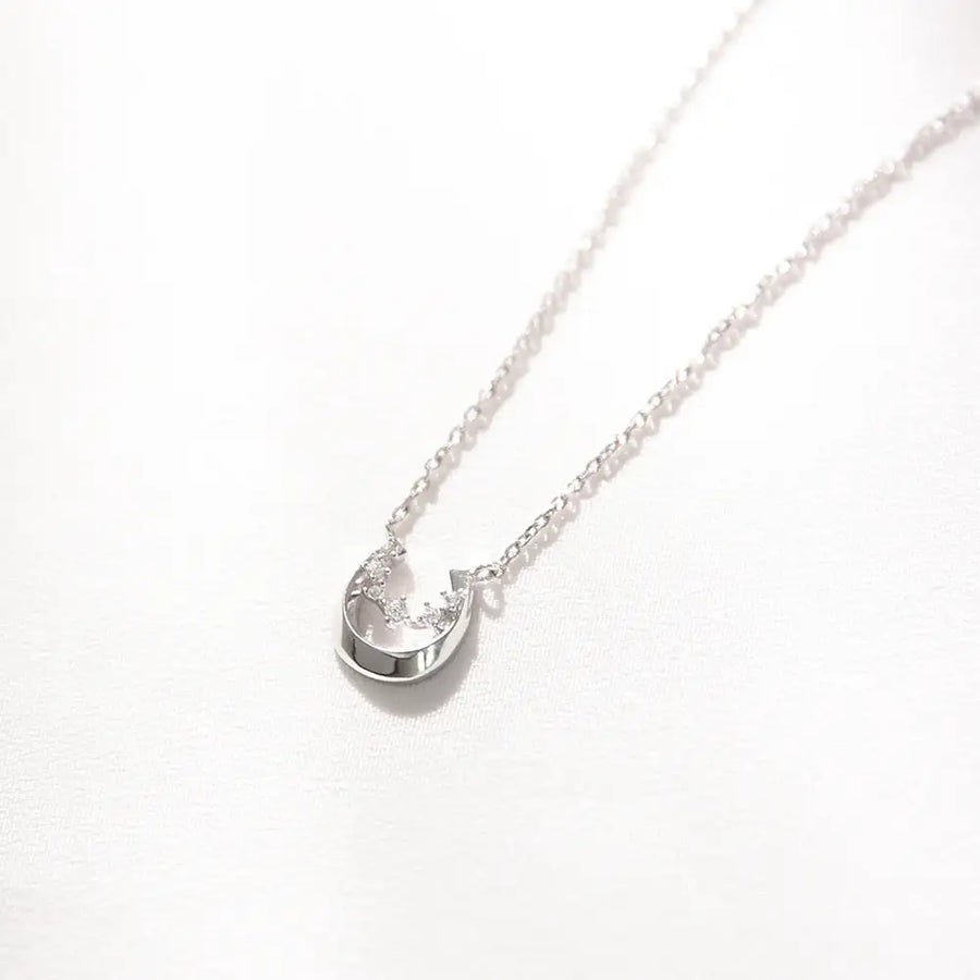 OST - Dazzling Lucky Horseshoe Silver Necklace - OST - Jewelry - Harumio