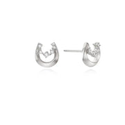 OST - Lucky Horseshoe Shining Silver Earrings - OST - Jewelry - Harumio