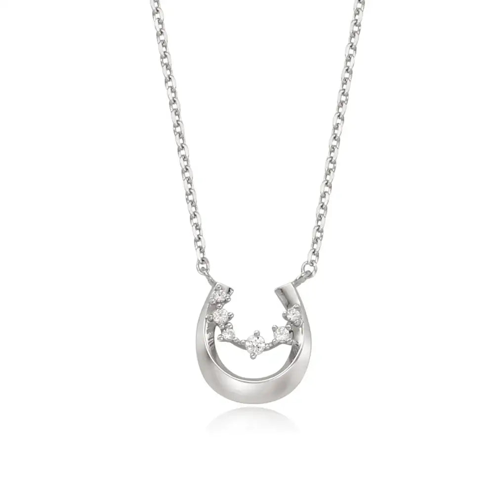 OST - Dazzling Lucky Horseshoe Silver Necklace - OST - Jewelry - Harumio