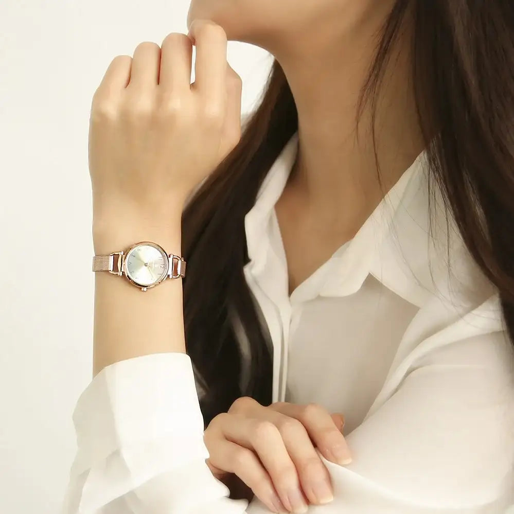 OST - Dreams and Luck Lemon Mint Rose Gold Women's Mesh Watch - OST - Watch - Harumio