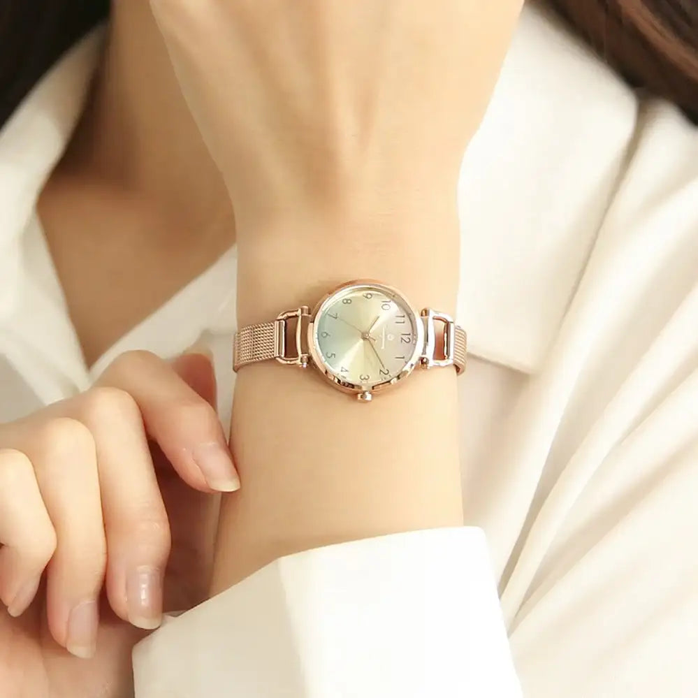 OST - Dreams and Luck Lemon Mint Rose Gold Women's Mesh Watch - OST - Watch - Harumio