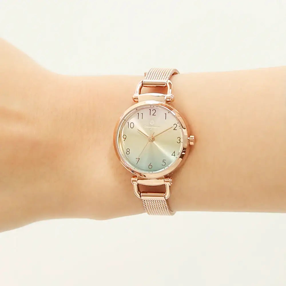 OST - Dreams and Luck Lemon Mint Rose Gold Women's Mesh Watch - OST - Watch - Harumio