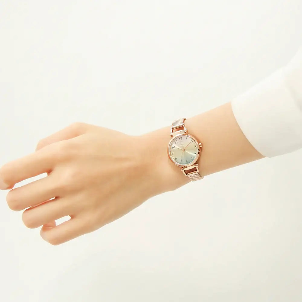OST - Dreams and Luck Lemon Mint Rose Gold Women's Mesh Watch - OST - Watch - Harumio