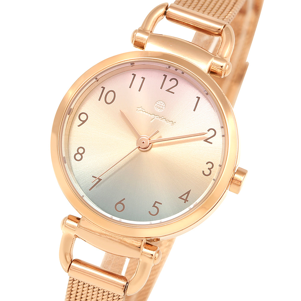 OST - Dreams and Luck Lemon Mint Rose Gold Women's Mesh Watch