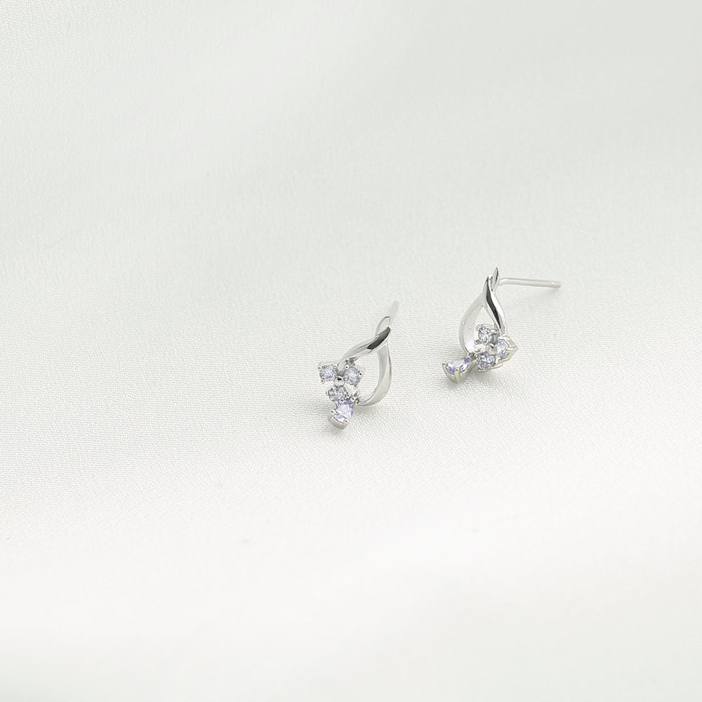 OST - Summer Aqua Water Drop Silver Earrings