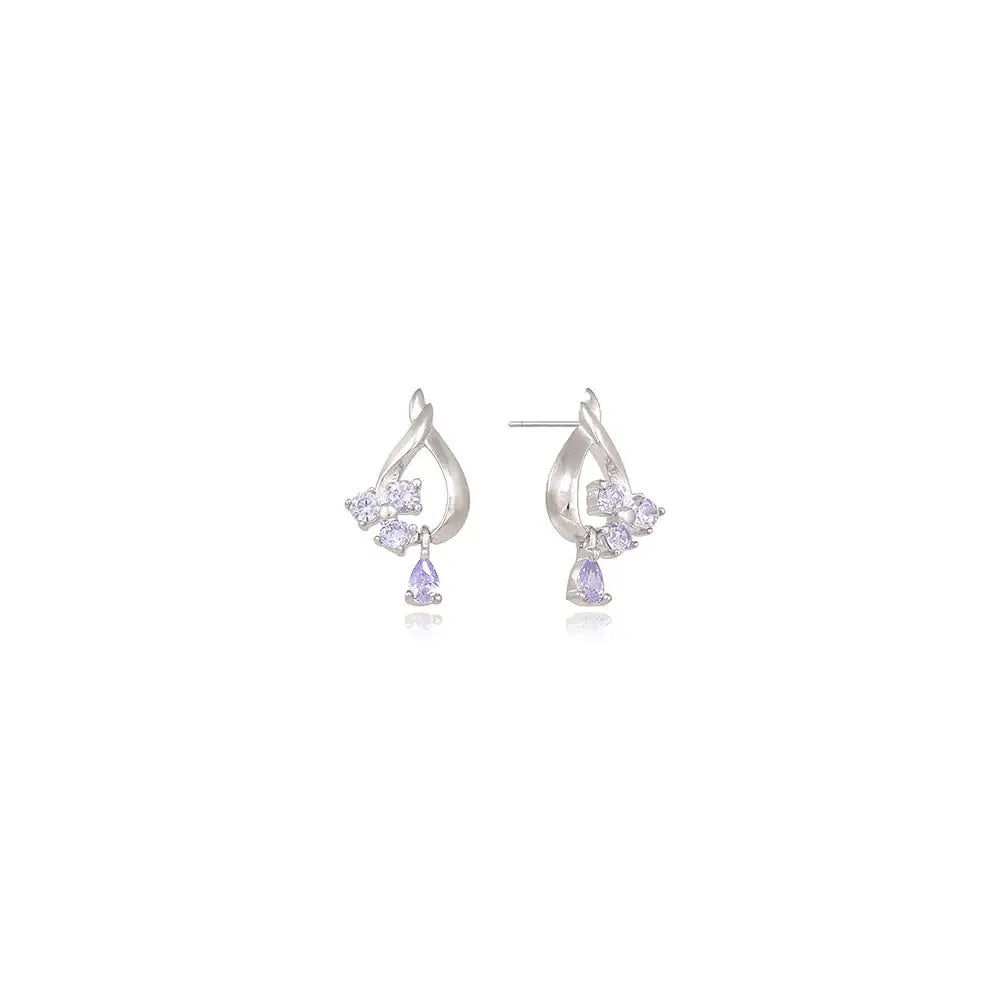 OST - Summer Aqua Water Drop Silver Earrings - OST - Jewelry - Harumio