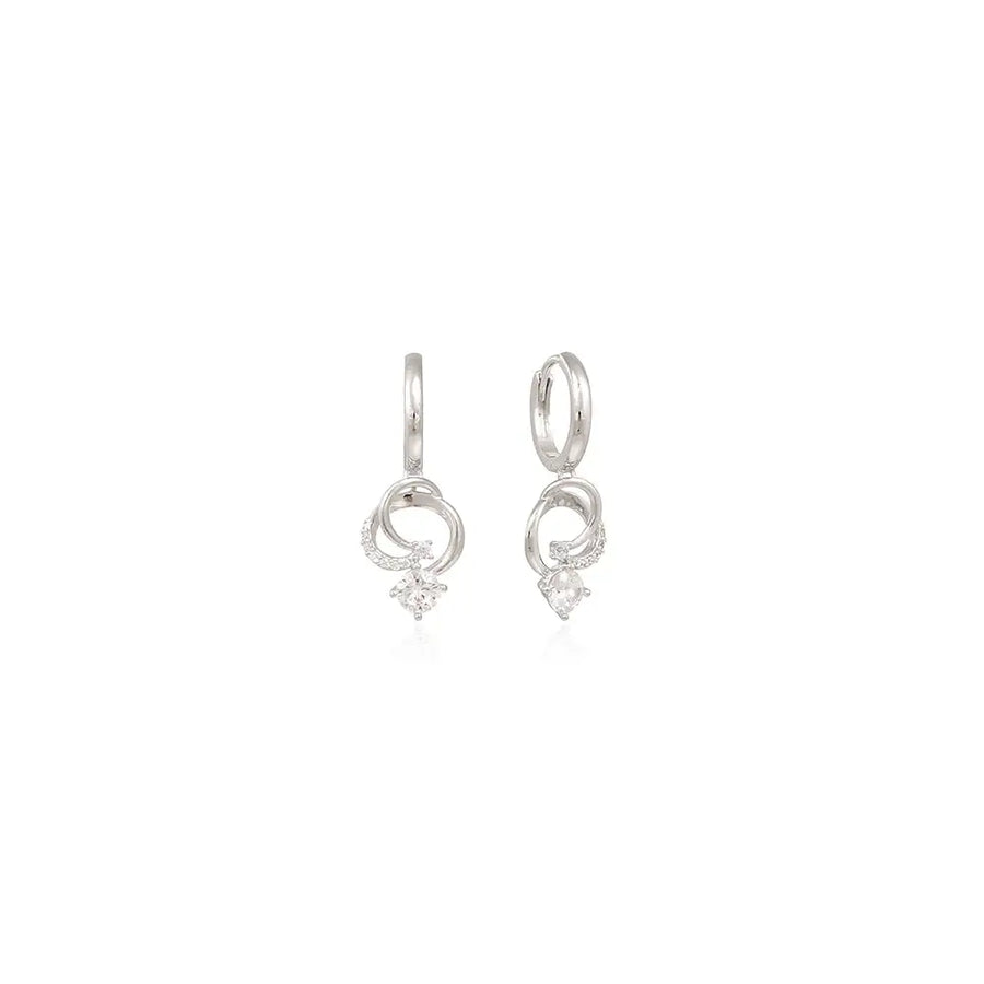 OST - Flaring Silver One Touch Earrings - OST - Jewelry - Harumio