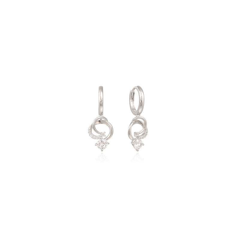 OST - Flaring Silver One Touch Earrings