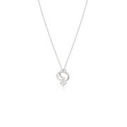 OST - Flaring Ring White Cubic Silver Necklace - OST - Jewelry - Harumio