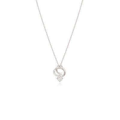 OST - Flaring Ring White Cubic Silver Necklace