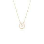 OST - Cubic Round Dangle Rose Gold Necklace - OST - Jewelry - Harumio