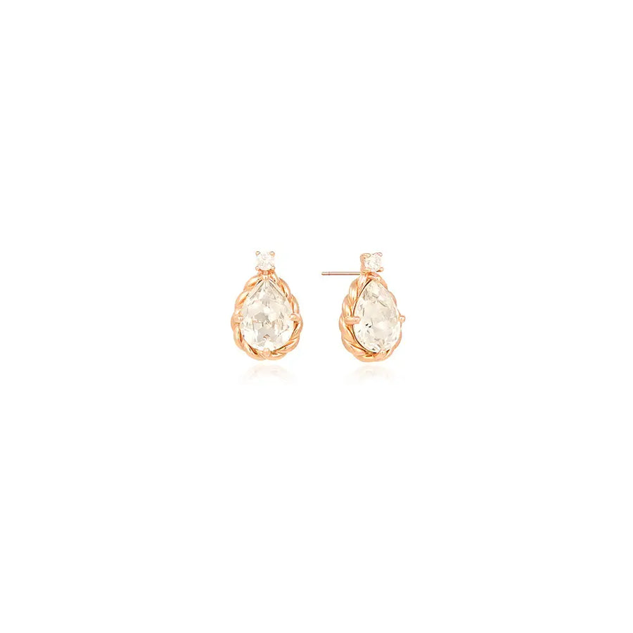 OST - Antique White Water Drop Rose Gold Earrings - OST - Jewelry - Harumio