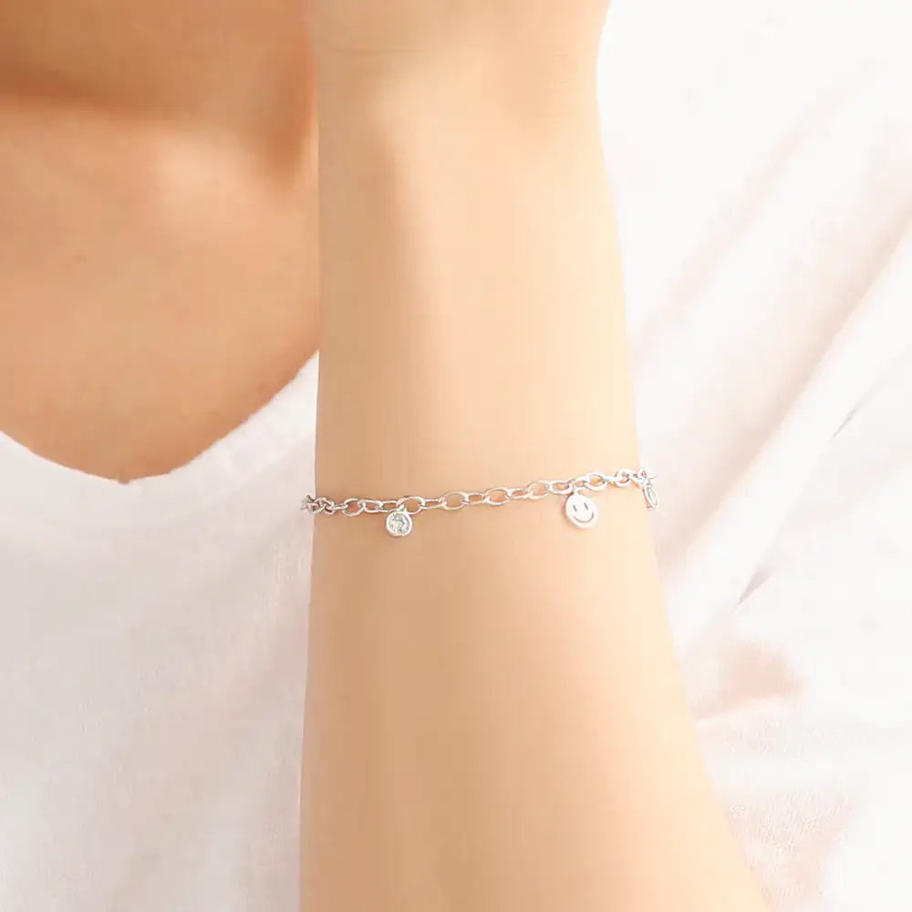 OST - Smile Coin Silver Bracelet - OST - Jewelry - Harumio