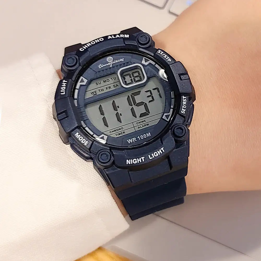 OST - Matte Navy Waterproof Men's Digital Watch - OST - Watch - Harumio