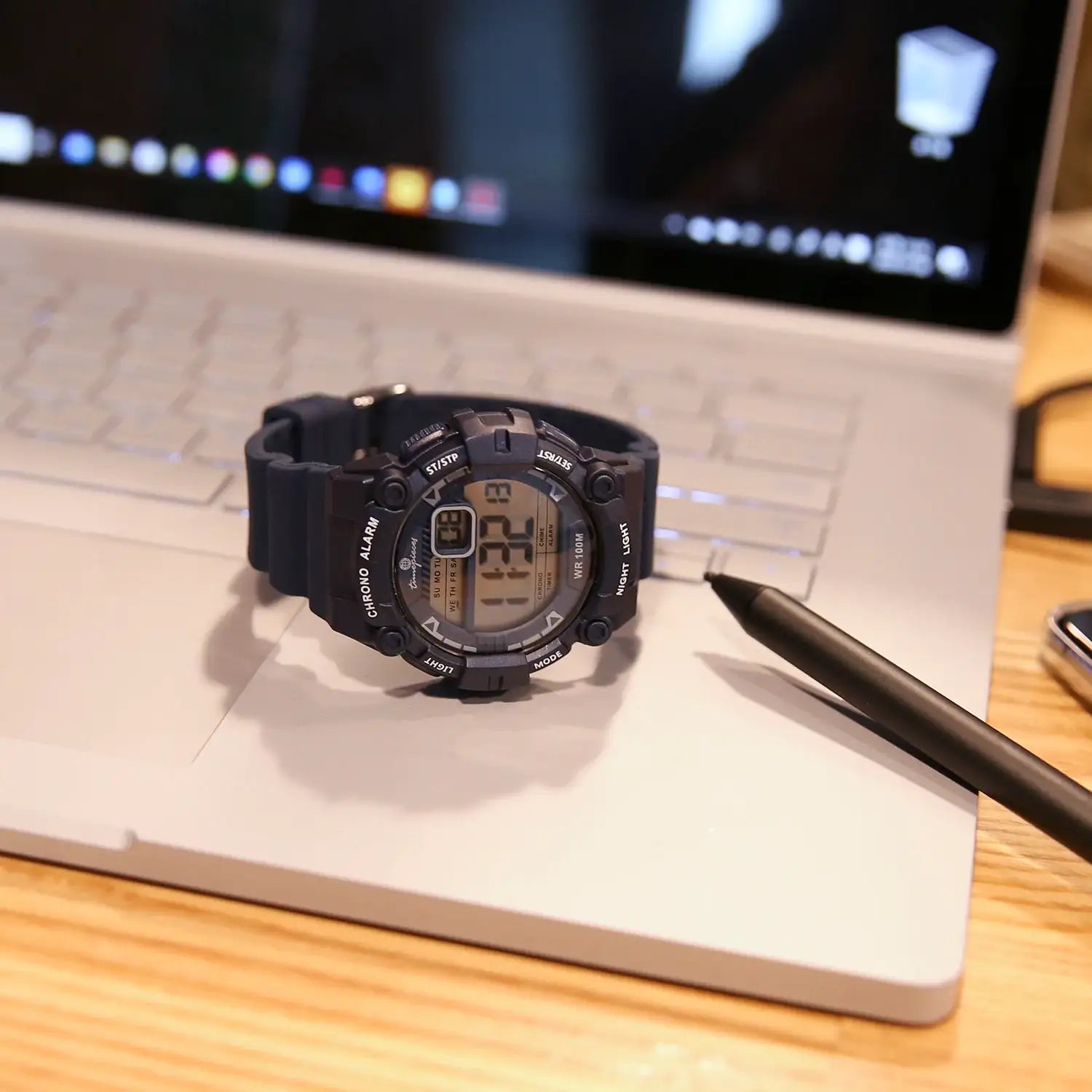 OST - Matte Navy Waterproof Men's Digital Watch - OST - Watch - Harumio
