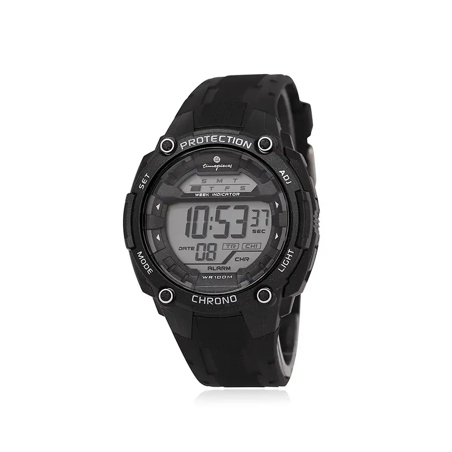 OST - Matte Dark Black Waterproof Men's Digital Jelly Watch - OST - Watch - Harumio