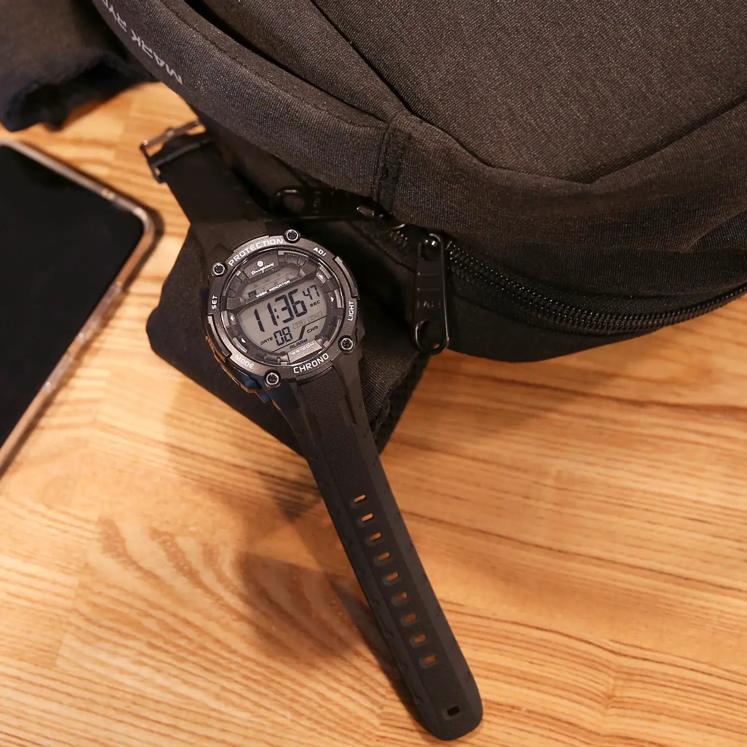 OST - Matte Dark Black Waterproof Men's Digital Jelly Watch - OST - Watch - Harumio