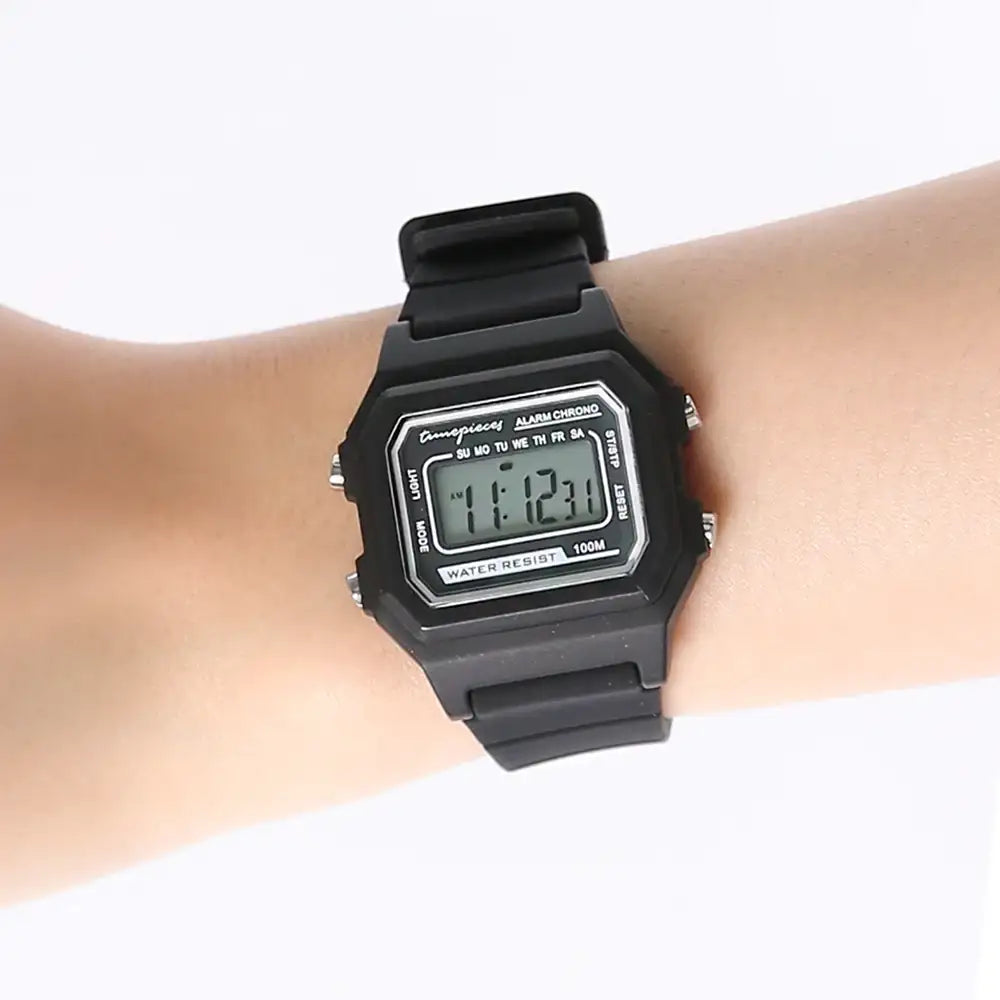 OST - Matte Black Glitter Waterproof Women's Digital Watch - OST - Watch - Harumio