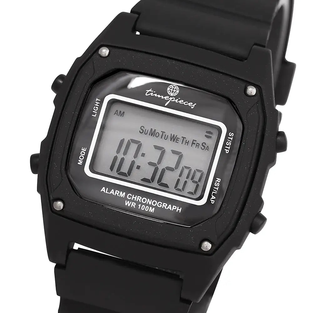 OST - Matte Black Glitter Waterproof Functional Digital Watch - OST - Watch - Harumio