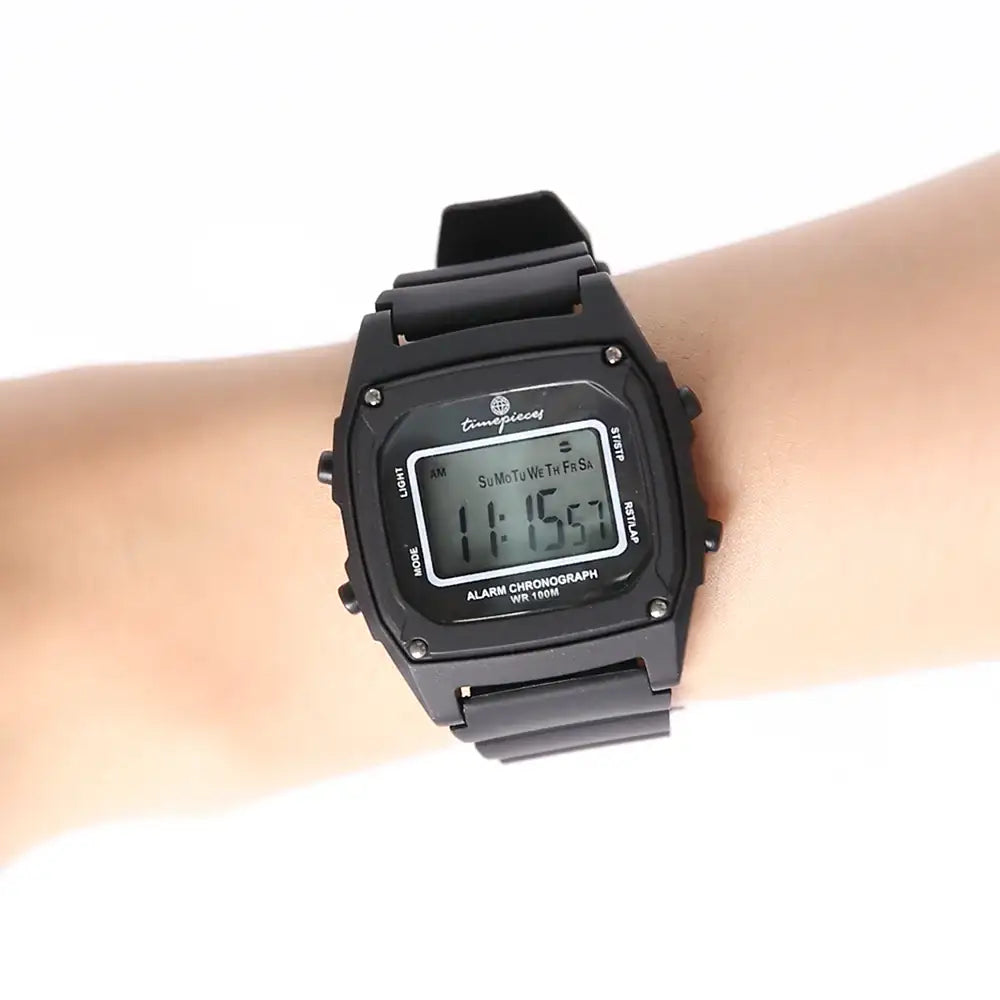 OST - Matte Black Glitter Waterproof Functional Digital Watch - OST - Watch - Harumio