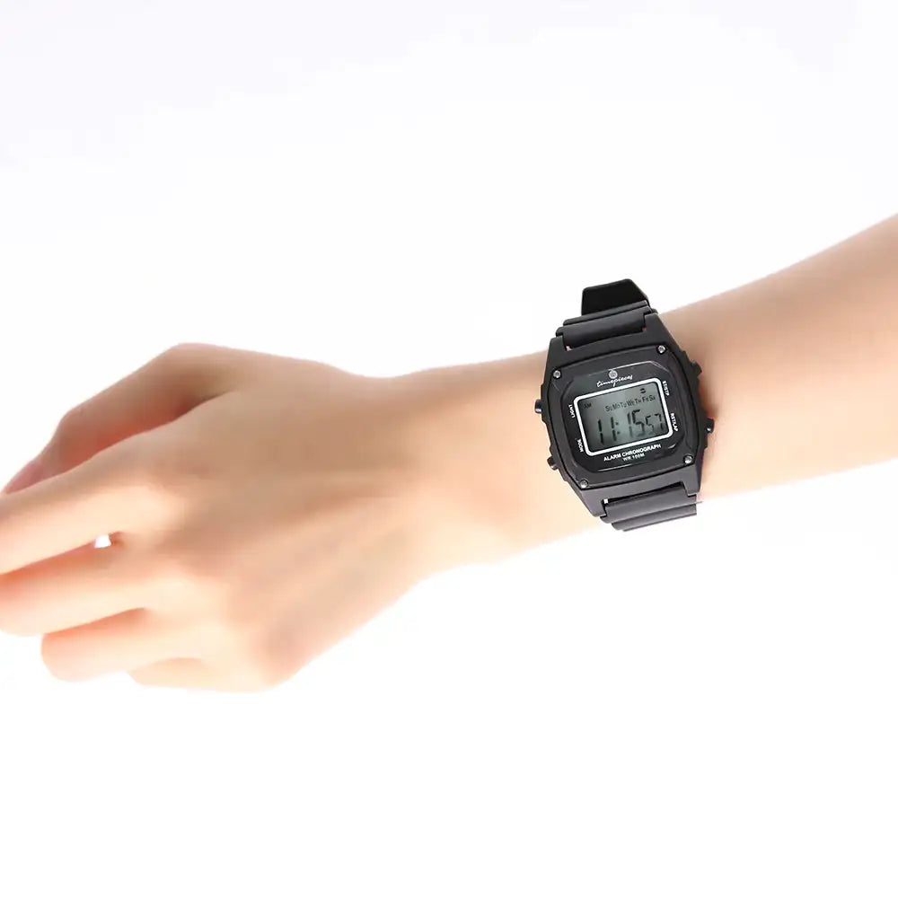 OST - Matte Black Glitter Waterproof Functional Digital Watch - OST - Watch - Harumio