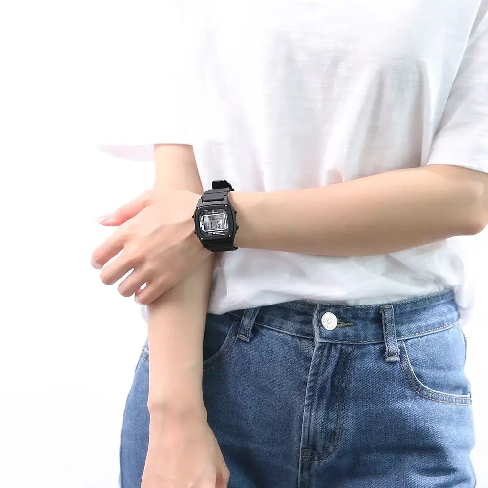 OST - Matte Black Glitter Waterproof Functional Digital Watch - OST - Watch - Harumio