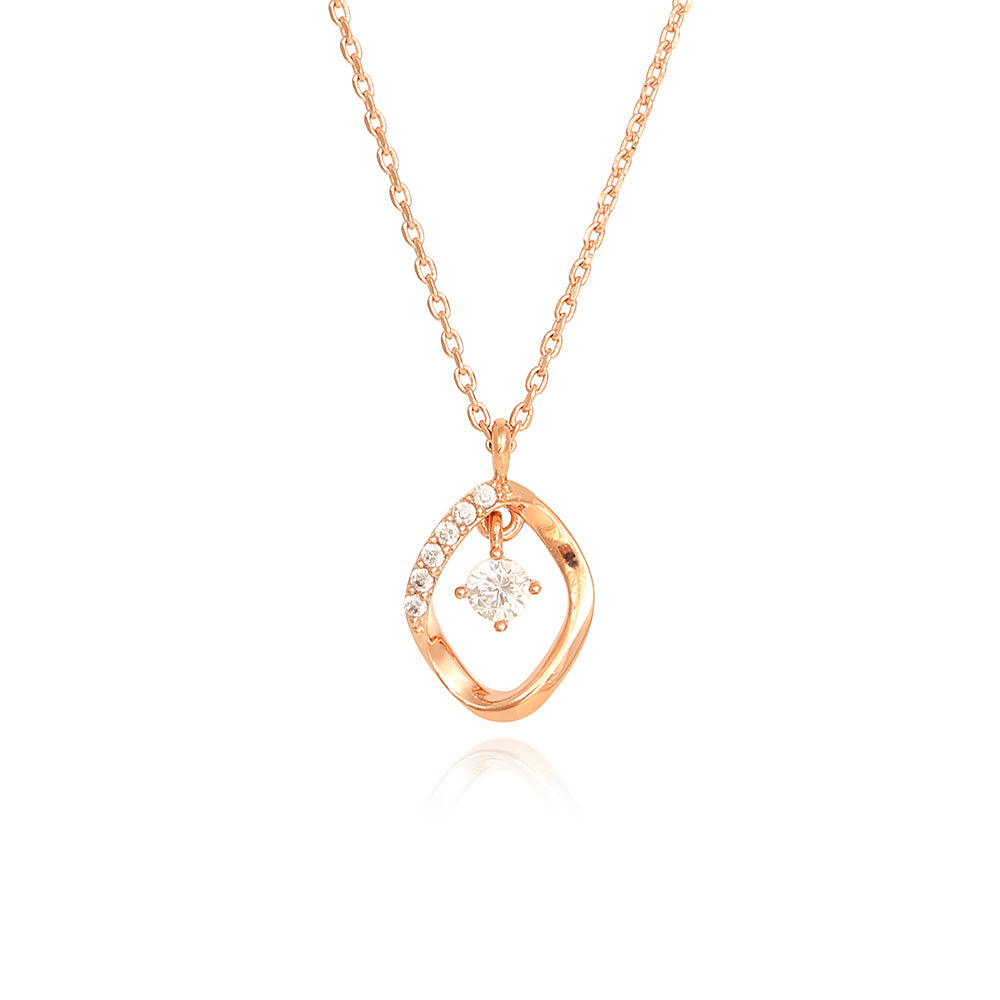 OST - Flat Round Rose Gold Necklace