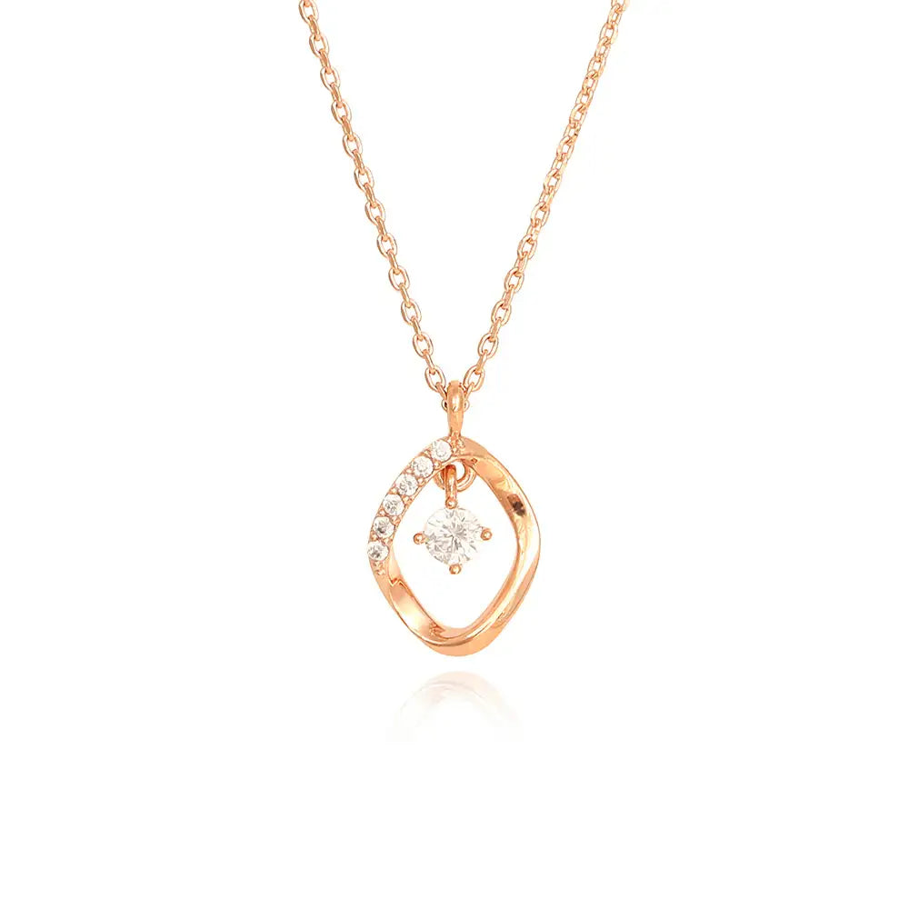 OST - Flat Round Rose Gold Necklace